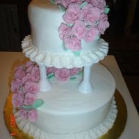 Final Cake Of Course Iii Buttercream icing and fondant roses