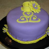 Fondant Last cake from my Wilton Fondant Class last week.