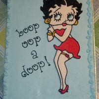 Betty Boop My mil, who is also named Betty, LOVES Betty Boop. This is an 11X15 1/2 chocolate - 1/2 vanilla cake decorated in buttercream. Nothing...