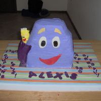 Backpack Backpack! Dora's BackPack for a friend's little girl on her 3rd birthday. This was a fun (if time consuming) cake to do. I used loaf pans...