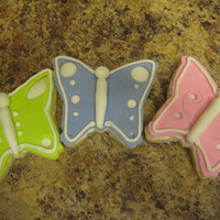 Butterfly Cookies Sugar cookies, fondant over buttercream