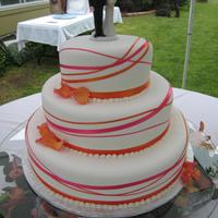 Brooke 8 x 12 x 16; Red Velvet/WASC, Fondex fondant. This was done for my niece's wedding. She sent me a picture of what she wanted. Traveled...