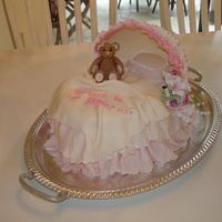 Skylers Christening Cake royal icing and gum paste decoration