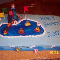 Preschool Graduation/summer Celebration My daughter's preschool teacher did not want the traditional grad. cake. She wanted to celebrate the summer break. So I was inspired...