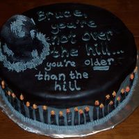 Older Than The Hill Buttercream with mmf accents and top.