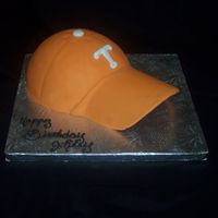 Tn Hat Sports cap made using half Wilton ball pan and covered in fondant