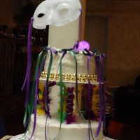 Mardi Gras 2007 I made this cake for my Wilton Course 3 final cake.