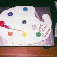 Paint Pallette Cupcake Cake I made this as a going away cake for someone at work...she's a painter. Cupcakes were marble and all decorations are bc.