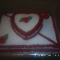 Valentine's Day Cake Made this for a friend on Valentine's Day last year. This along with about 8 other cakes for that day.