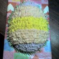 Easter Egg Chocolate cake with butter cream icing.