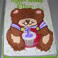 Bear Teddy Bear cake. They eyes are Dr Pepper Jelly Beans!