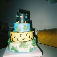 My First Whimsical Cake This was for a monthly family birthday party which entails many people who like different things so I thought this would be a perfect way...