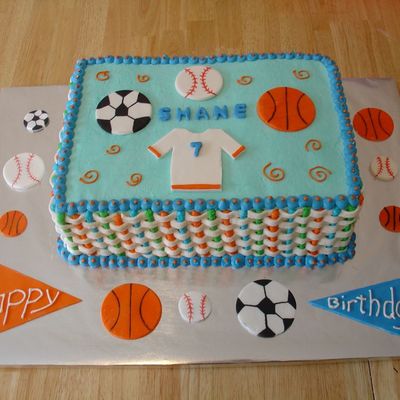Multi-Sports Ball Cake