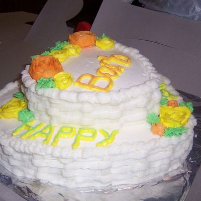 Birthday Heart 2 Layer Cake (View 2)