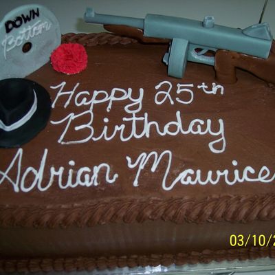 1920's Gangster Birthday Cake