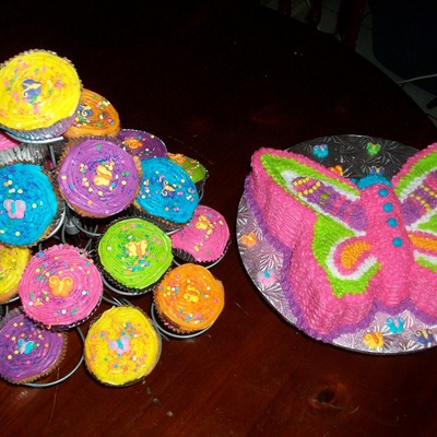 Butterfly With Cupcakes