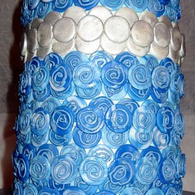 Blue Mosaic Cake 2