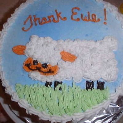 Thank "ewe" Sheep Cake