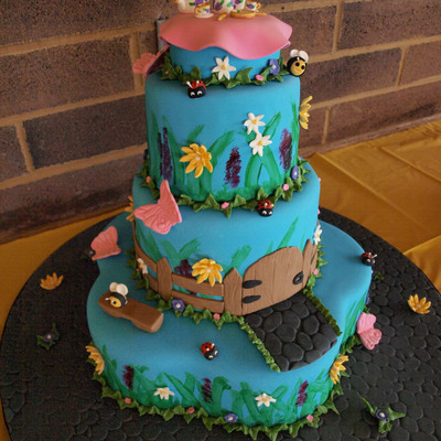 Garden/tea Party Themed Cake