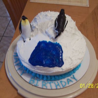 Penguin Birthday Cake