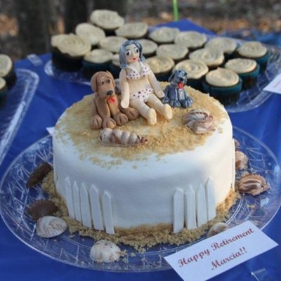 Beach Retirement Cake