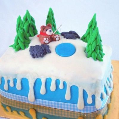 Ice Fishing Bear