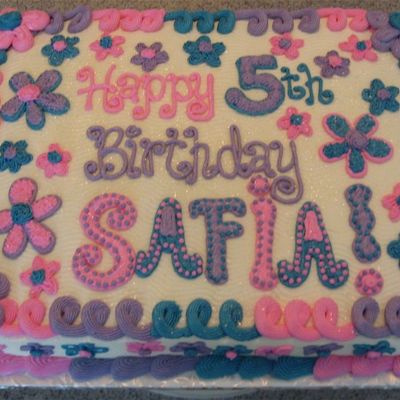 Colorful Flower Birthday Cake