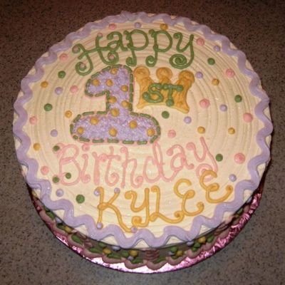 12" Round 1St Birthday Cake