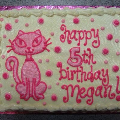 Pink Cat Birthday Cake