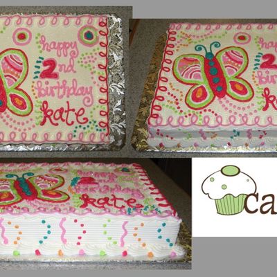 Bright Butterfly Birthday Cake