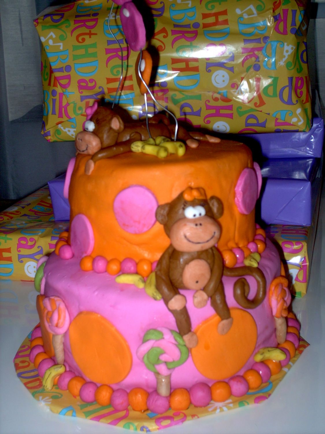 Jaelyn's Monkey Cake Side View