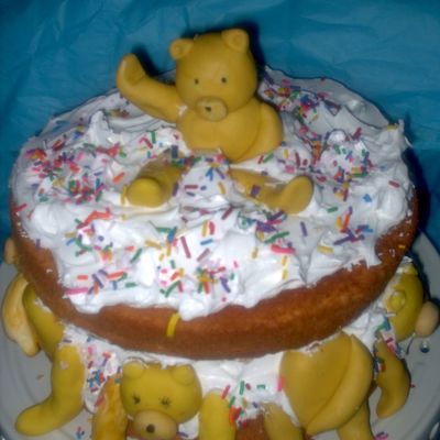 Squished Teddy Bear Cake