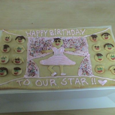 Birthday Ballerina Cookie Card