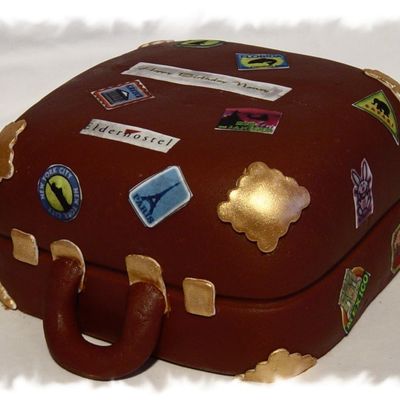 Suitcase B-Day Cake