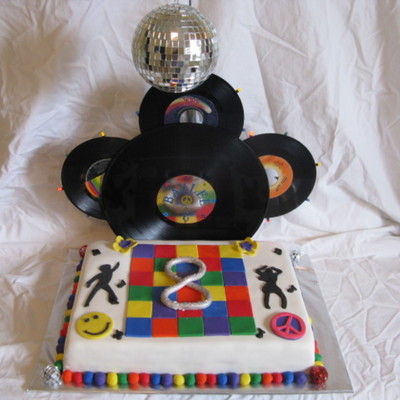 70's Disco Birthday Cake