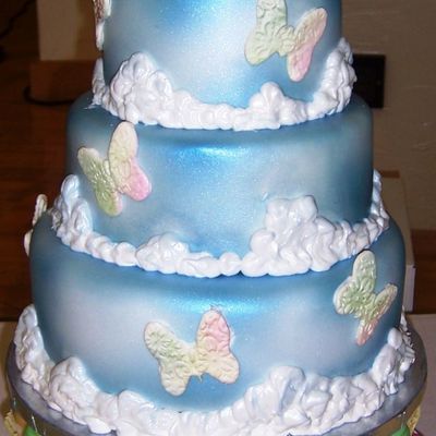 Blue Sky And Butterfly