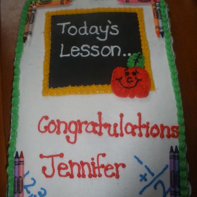 Teacher Grad Cake