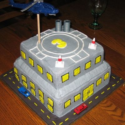 Helicopter Birthday Cake