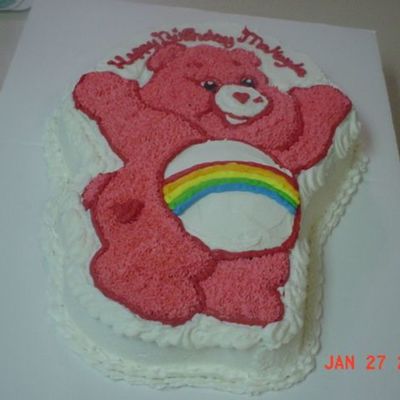 "cheer Bear Care Bear" Birthday Cake