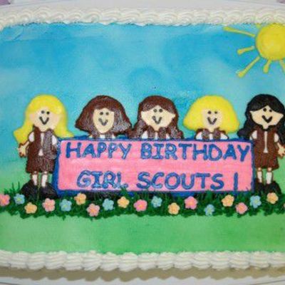 Girl Scout Birthday Cake - Fbct