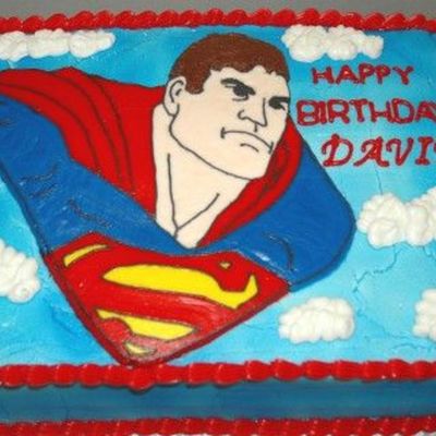 Superman Sheet Cake