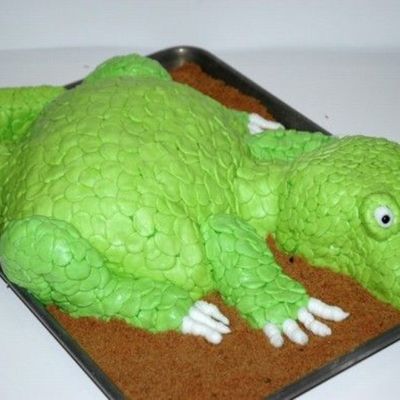 Carved Baby Dragon Cake