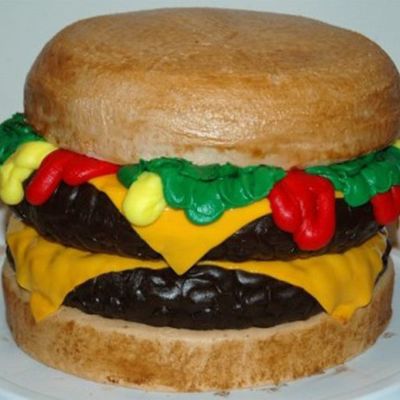 Double Cheeseburger Cake