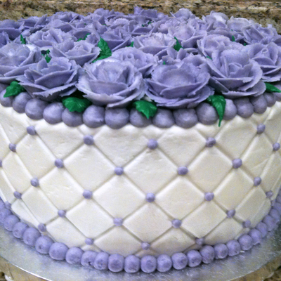 Lavender Roses Birthday Cake