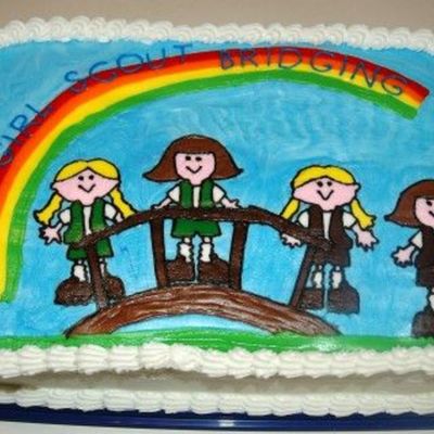 Girl Scout Bridging Ceremony Cake - Fbct