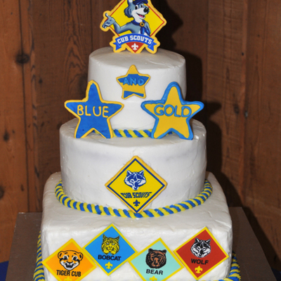 Cub Scouts Blue And Gold Celebration Cake