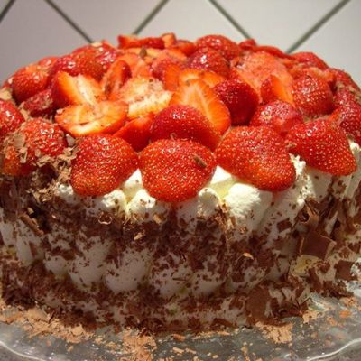 Danish Strawberry Birthday Cake