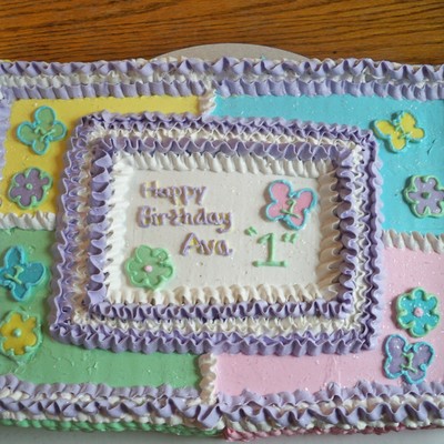 1St Birthday, Spring, Flowers, Butterlies