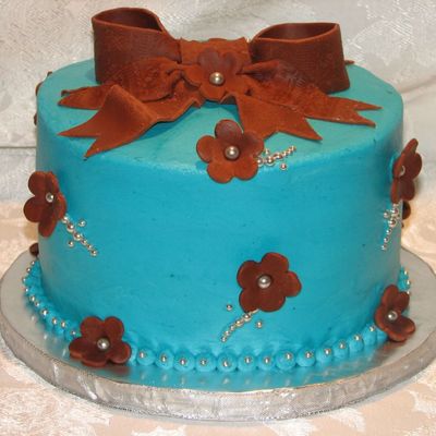 Blue & Brown Cake