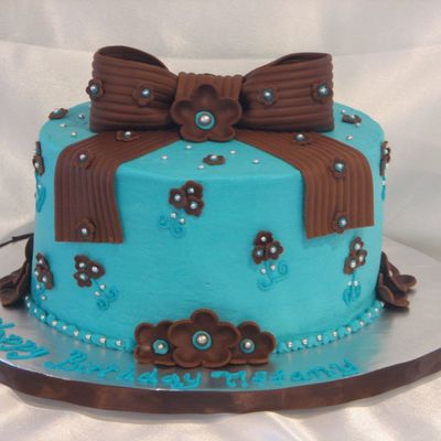 Another Blue & Brown Cake